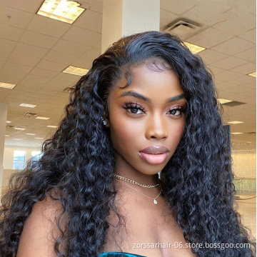 Top quality free lace wig samples,weaves and wigs,40 inch curly deep wave full lace human hair wig